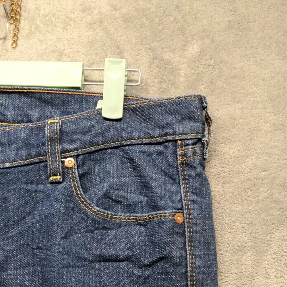 The Flirt Women Jeans Mid Rise Bootcut Leg Blue Dark Wash W:38 L:30 - Picture 10 of 16